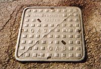 Manhole Diagonally Split Name & Gas upper and Gas lower D